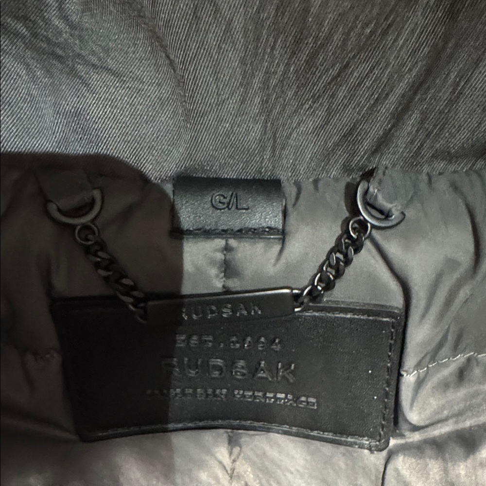 RUDSAK Charcoal silver fox Fur-Trimmed Puffer Jacket - Picture 4 of 7